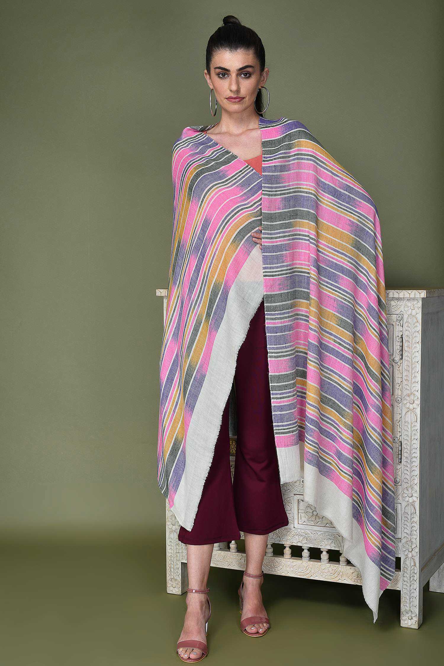 Modern Design Pashmina Shawls Ladakhi Cashmere