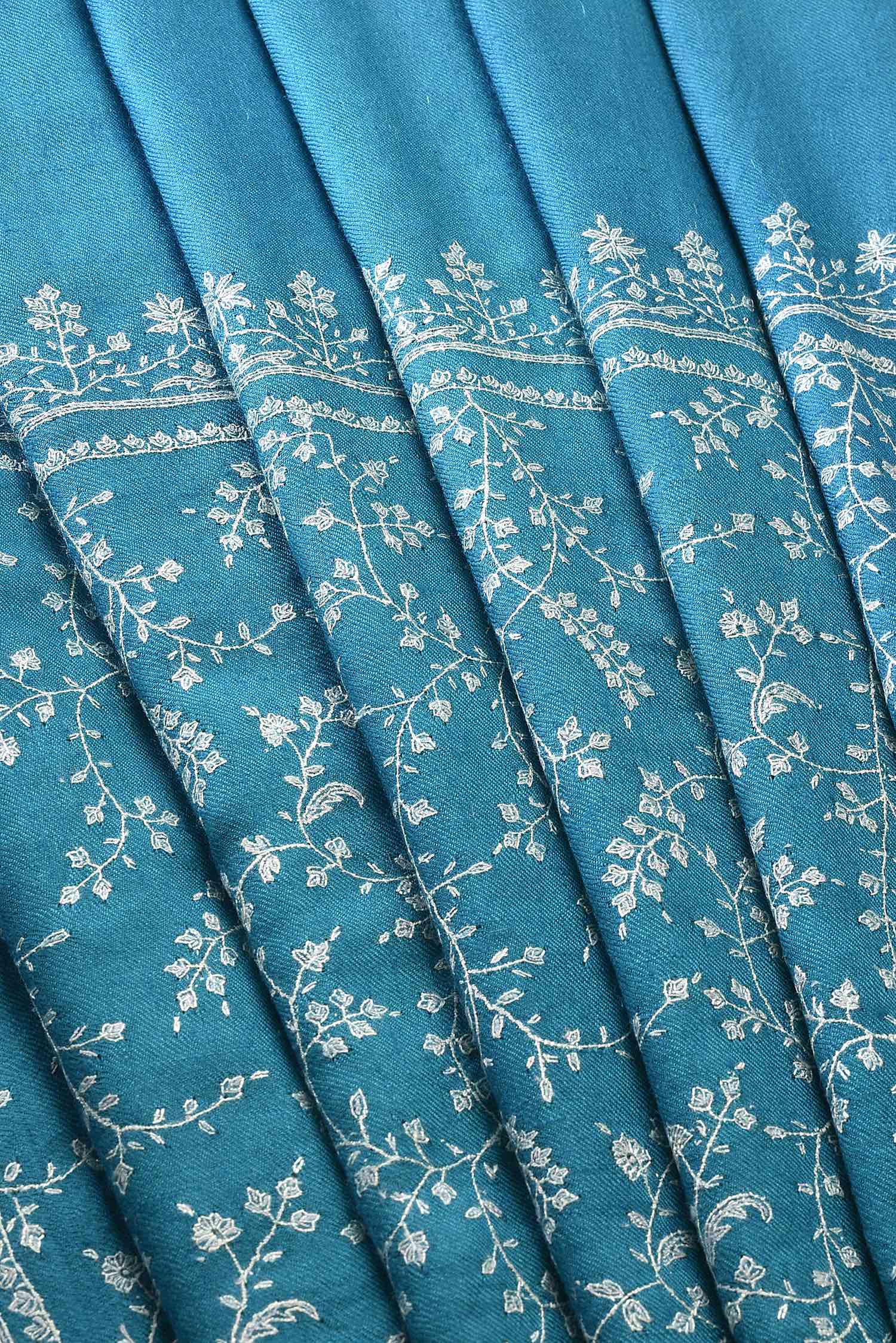 Blue large embroidery shawl 2024