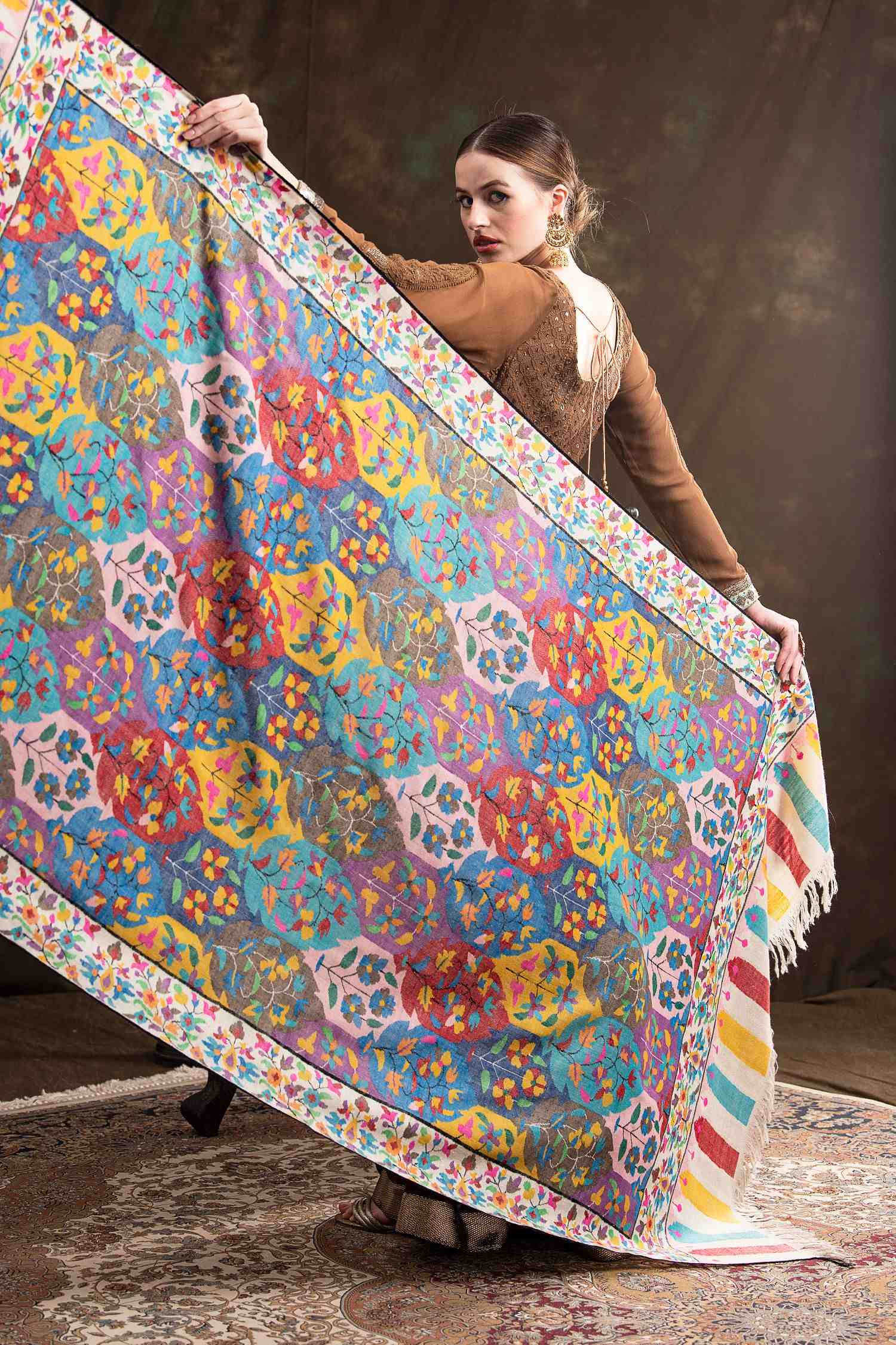 Dilshaad Multicoloured Kani Pashmina Shawl