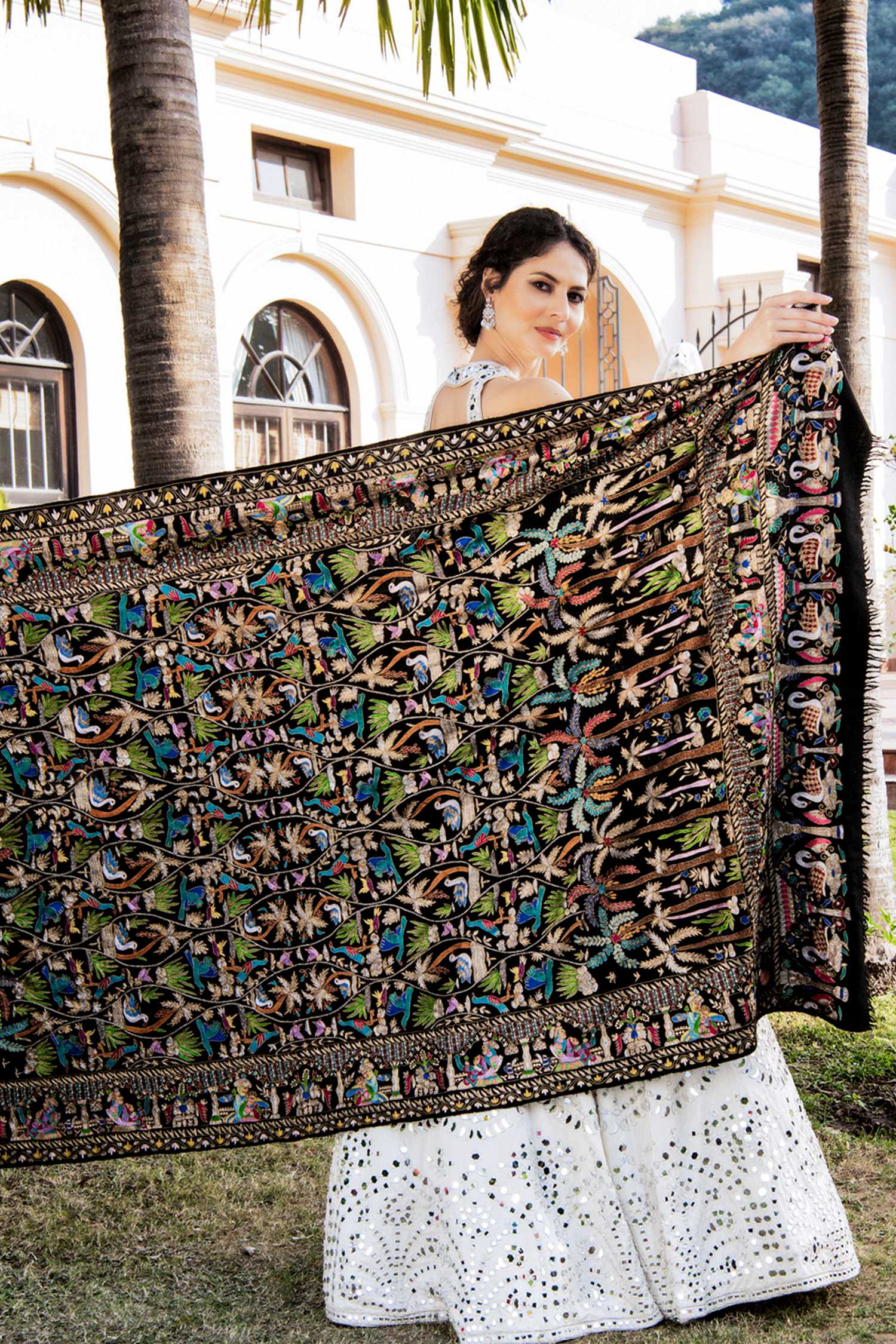 Zephyr Black Pashmina Shawl