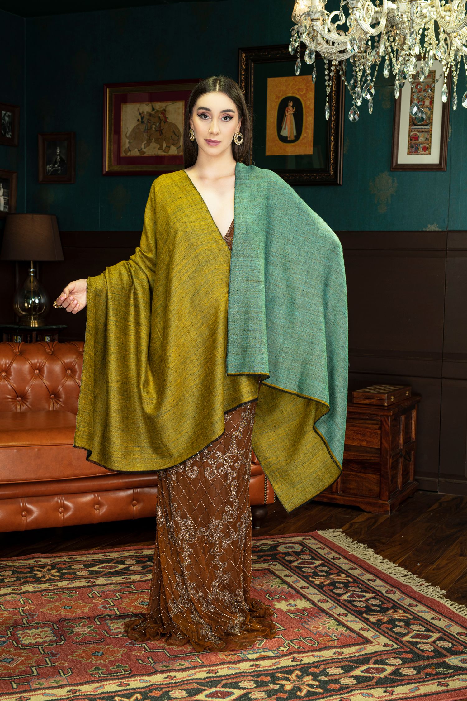 reversible pashmina shawl