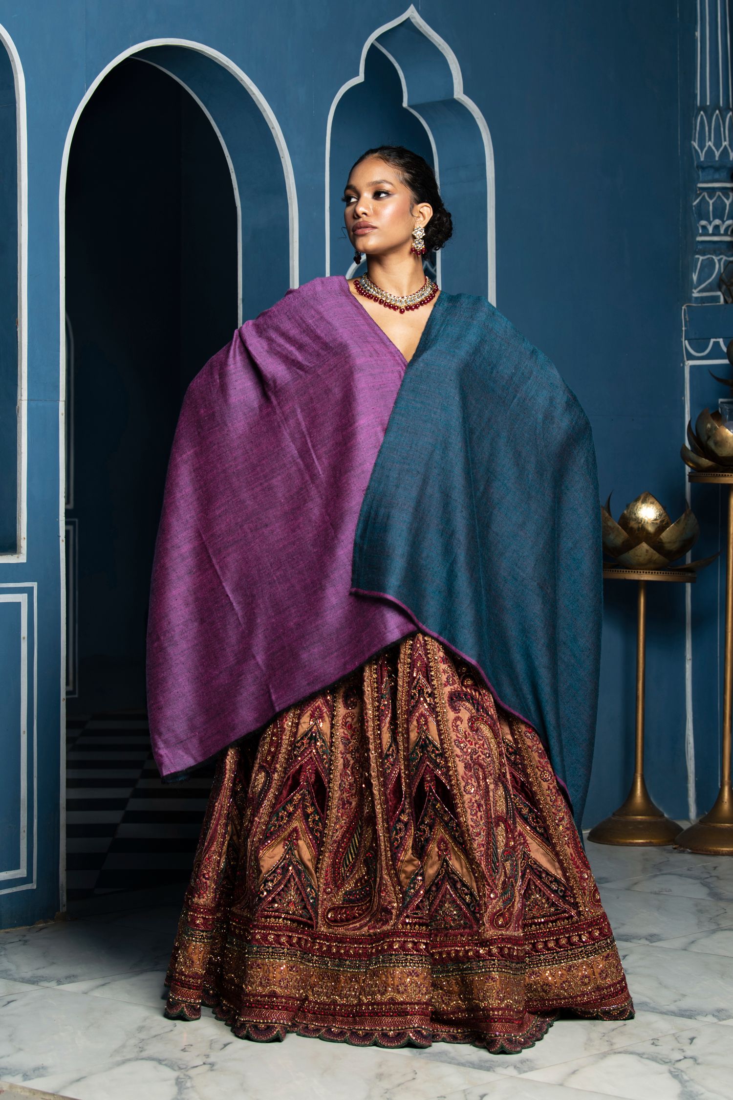 reversible pashmina shawl