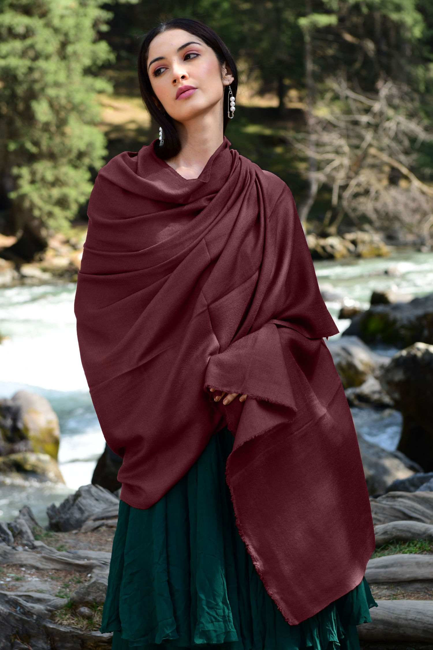 Burgundy Scarf Burgundy Shawl Wrap RIIQIICHY Winter Women Scarf