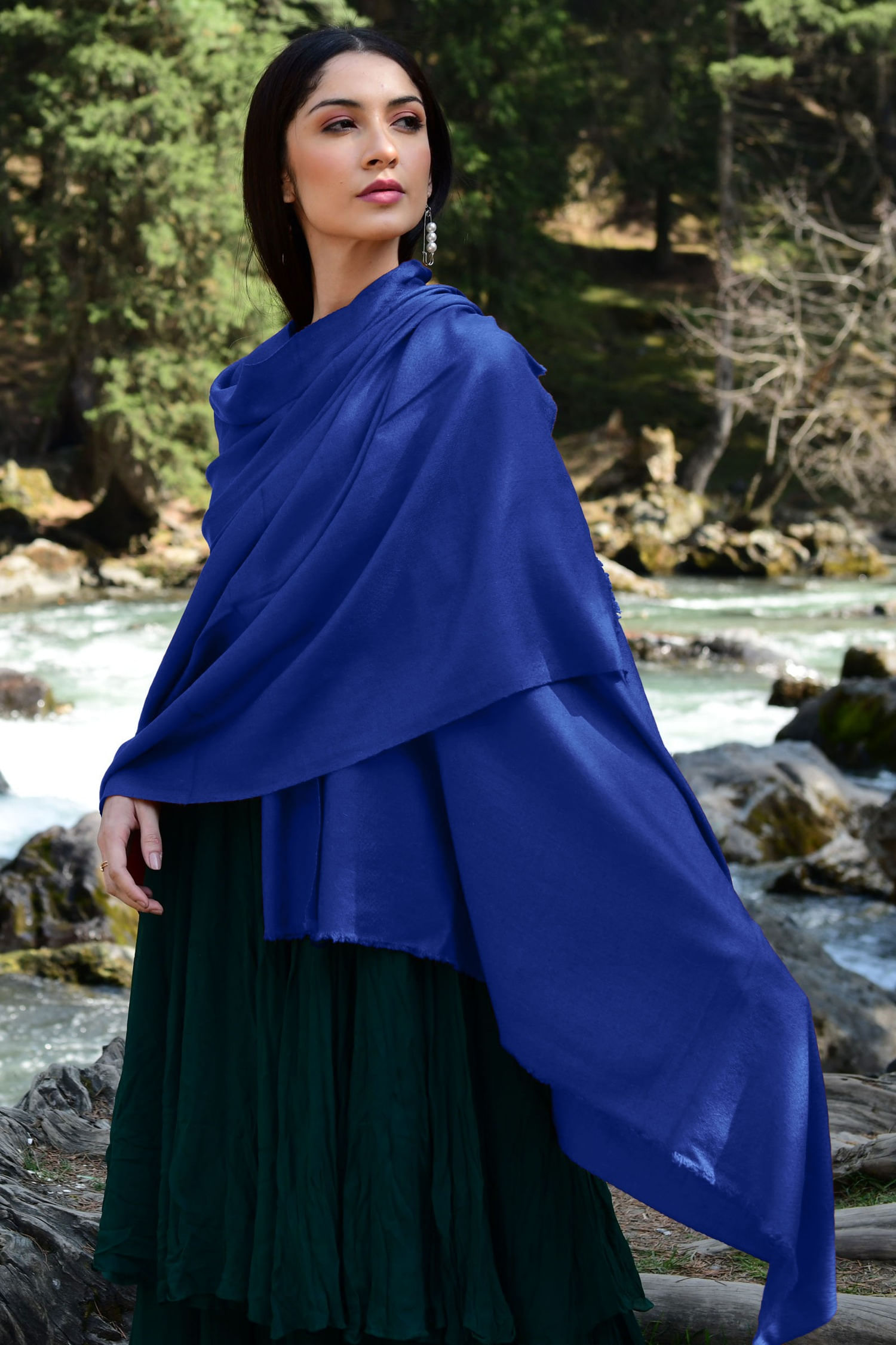 Cobalt Blue Pashmina Shawl