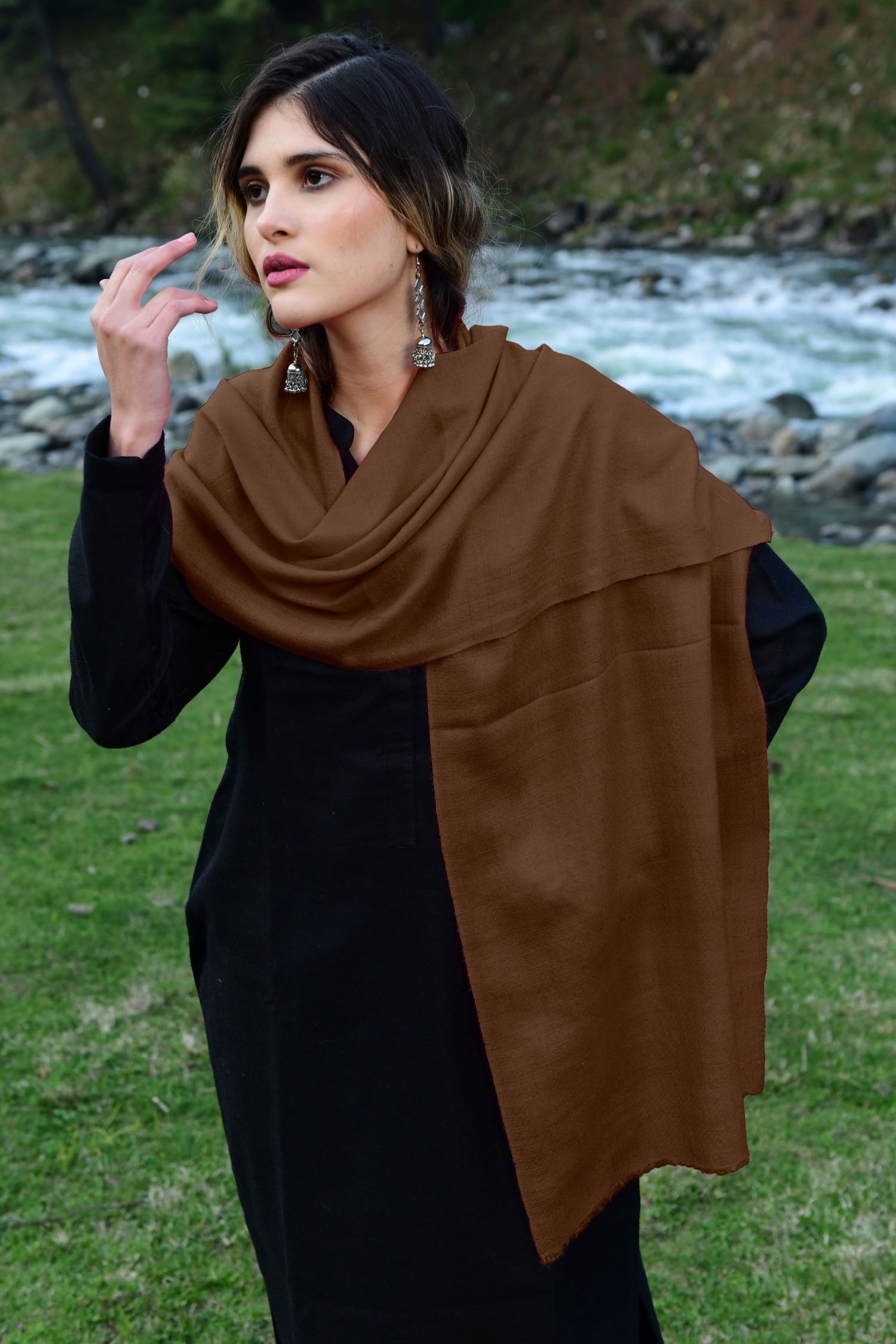 Dark Brown Cashmere Scarf Winter Must Haves