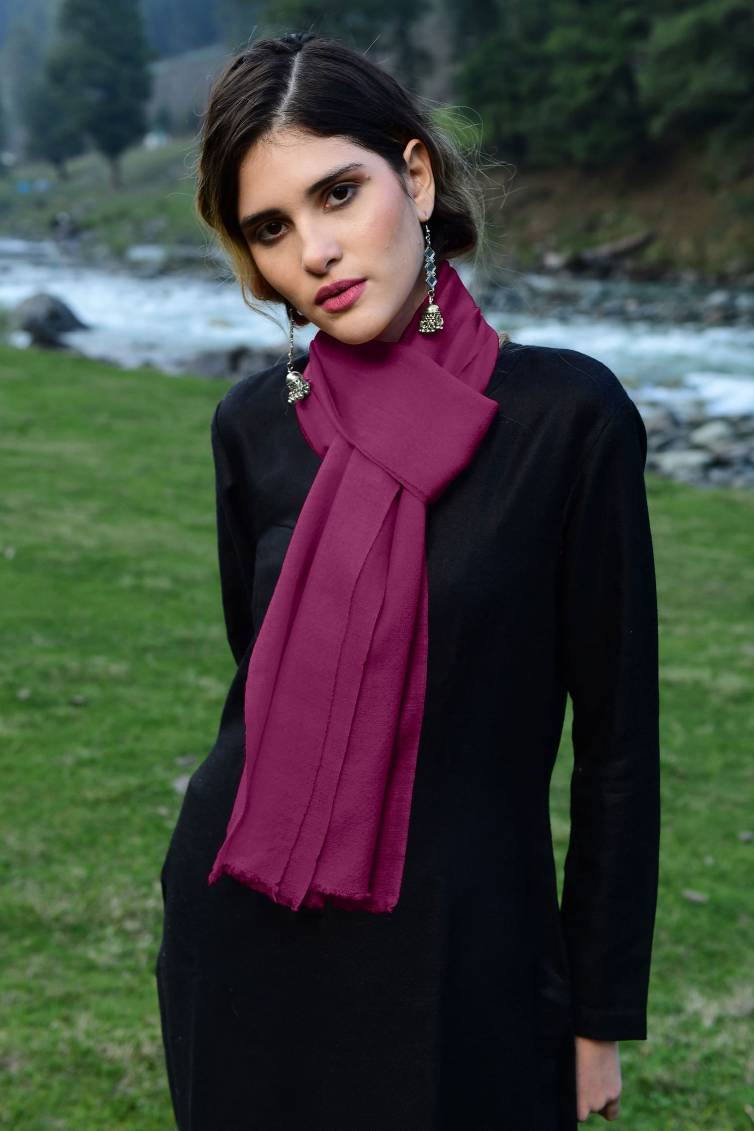 magenta scarf