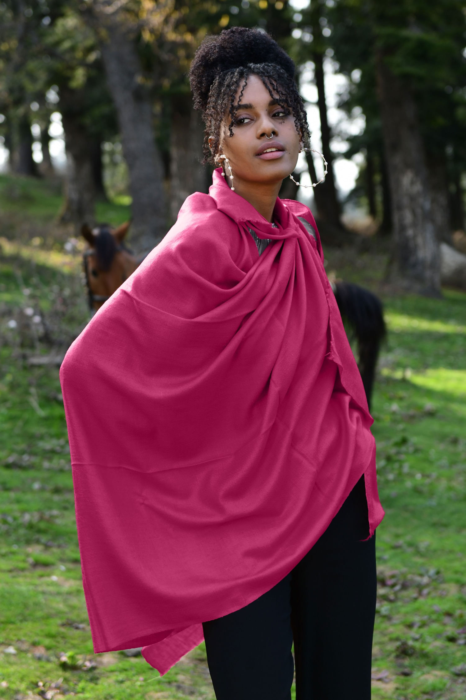 Pink Pashmina Shawl Ladies Pashmina Shawls