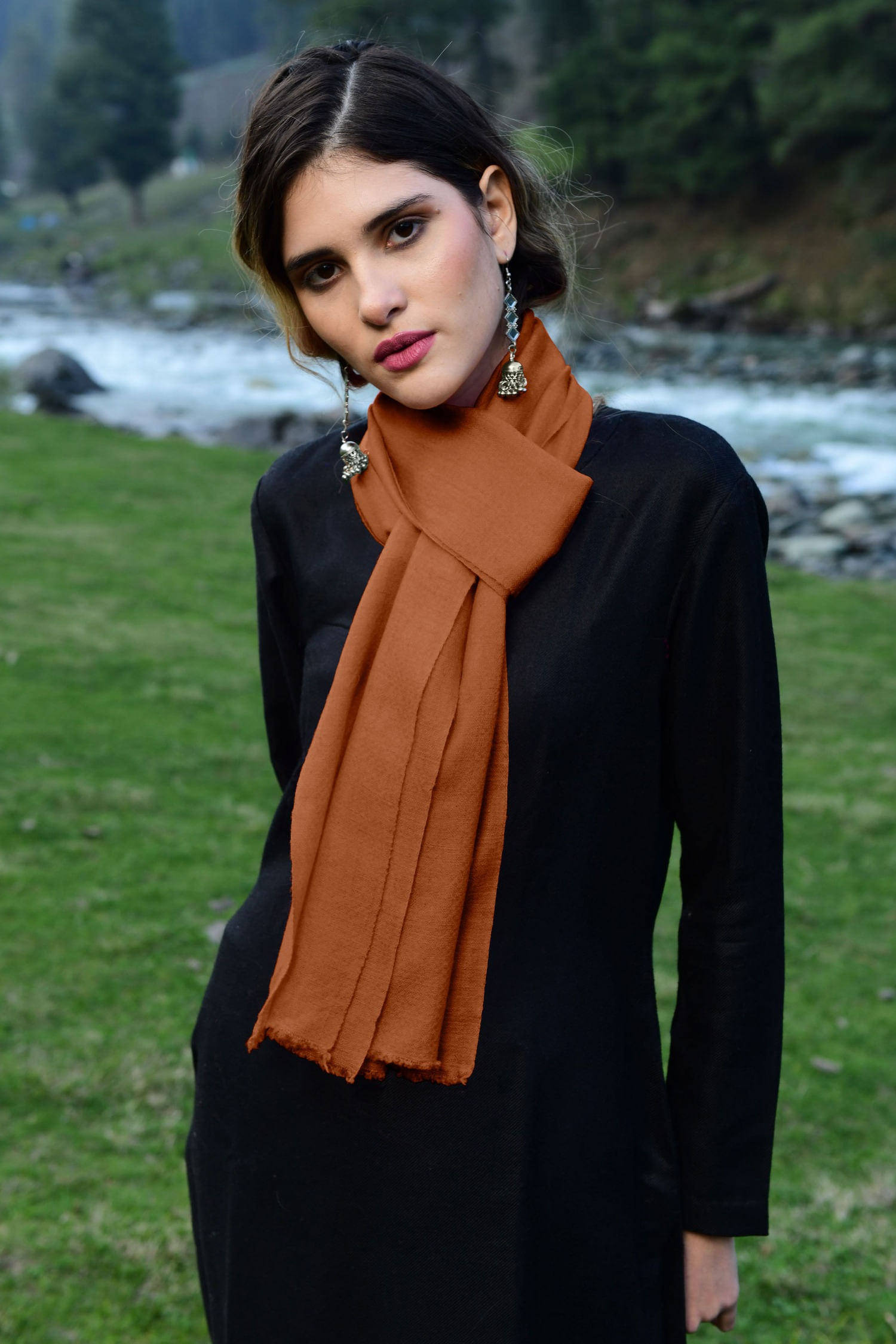 Rust Cashmere Scarf 100 Cashmere Scarf