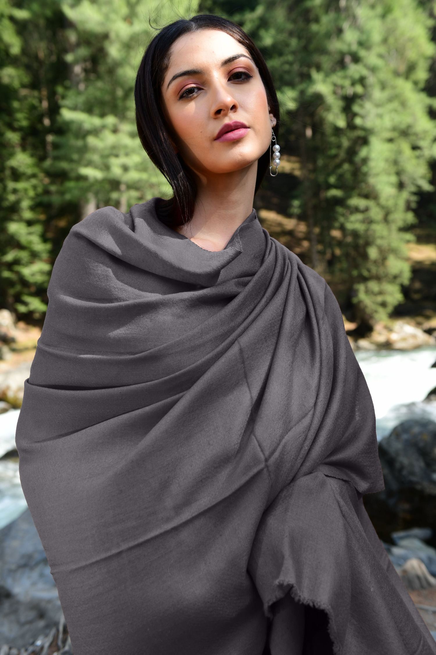 100% Pashmina/Cashmere hotsell Shawl (Dark Grey)