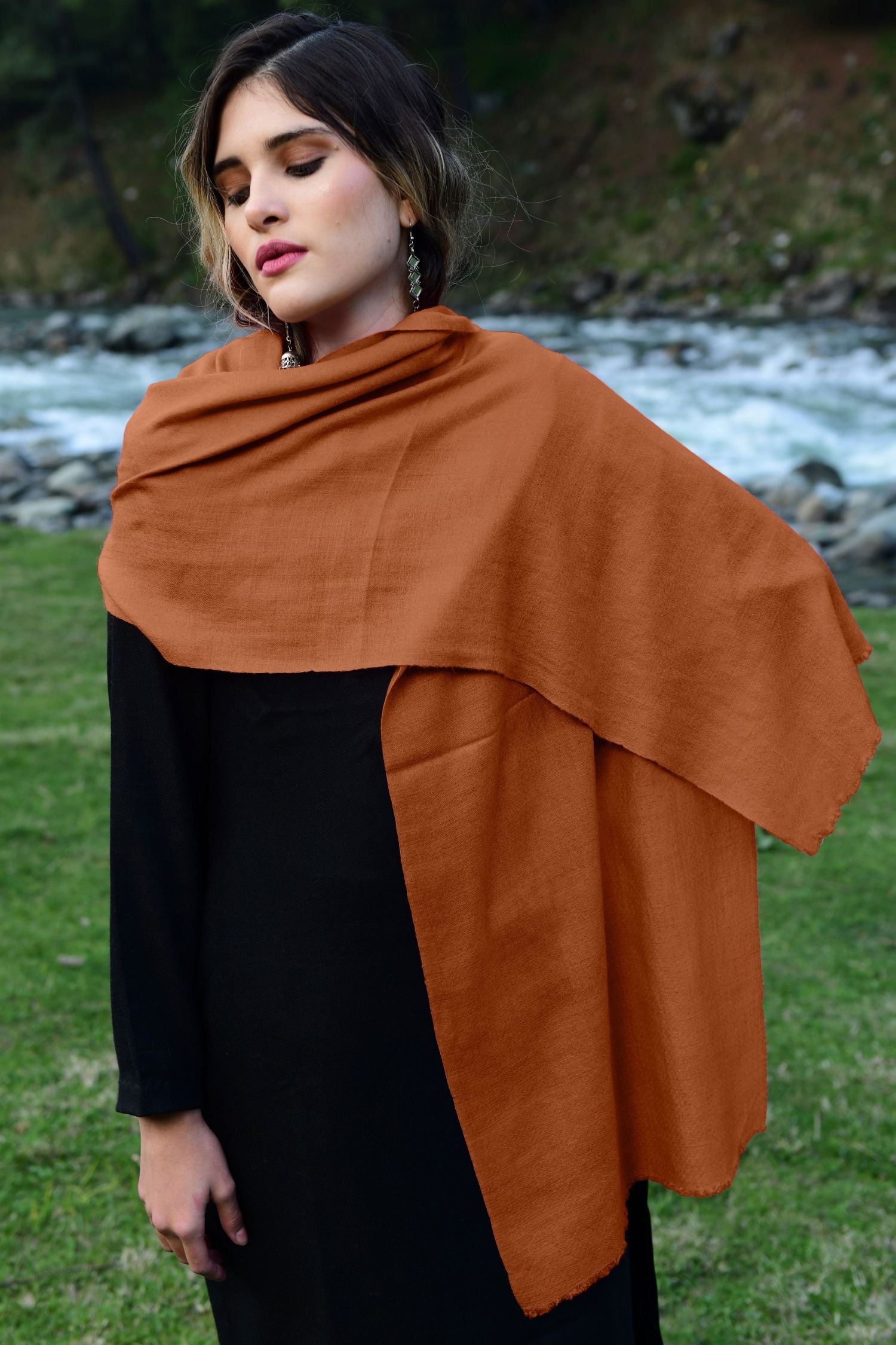 Rust Cashmere Scarf 100 Cashmere Scarf