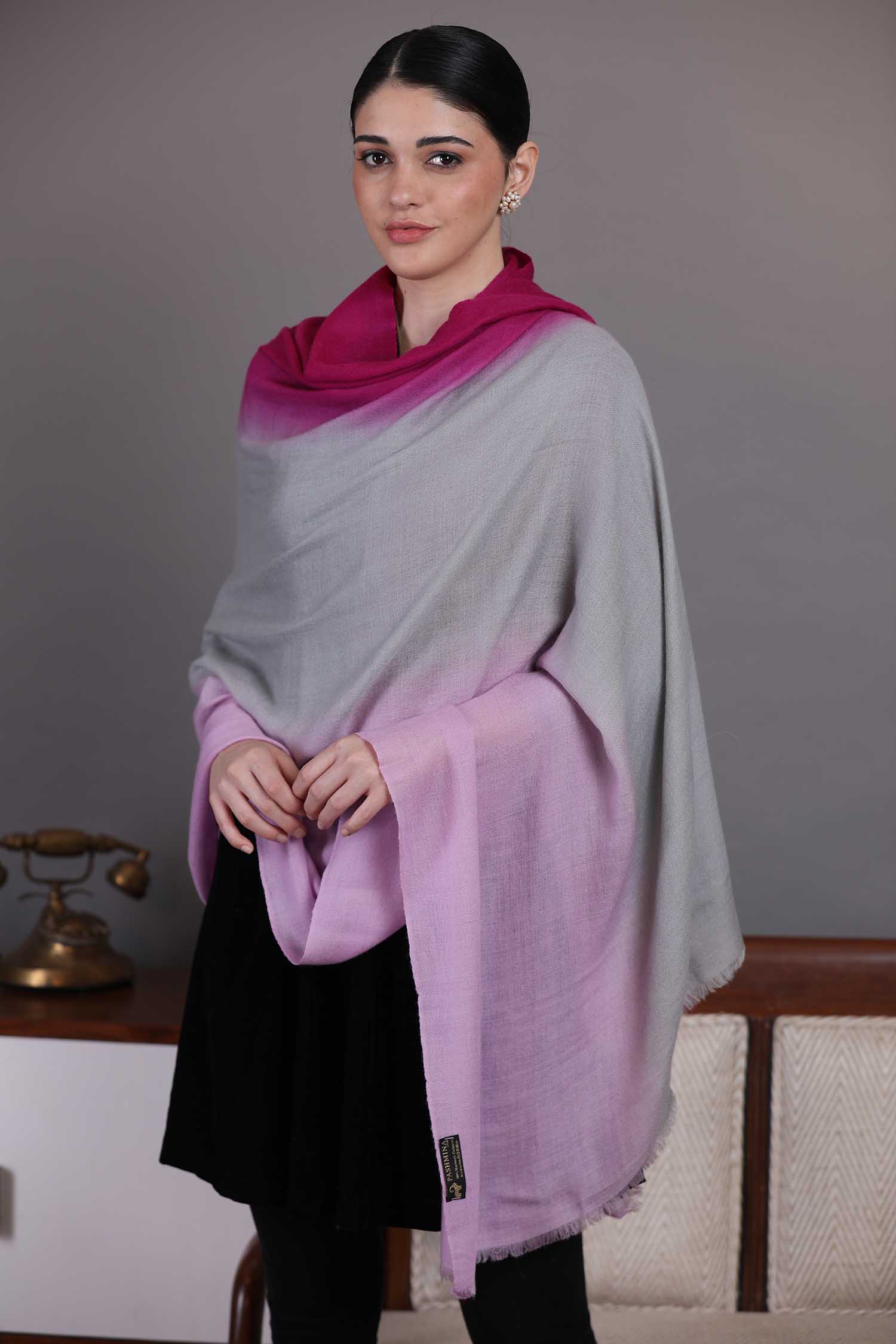 Blooming Spring Ombre Pashmina Shawl - Main Image