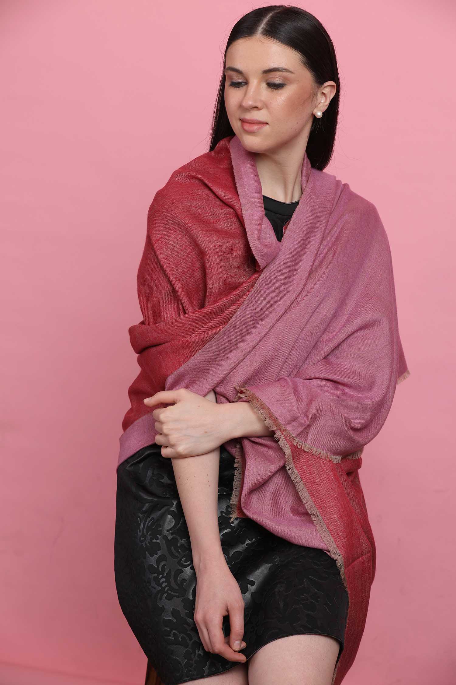 green emerald velvet dress NicoBlu® Josephine Pashmina Shawl in Blush Pink main image 1