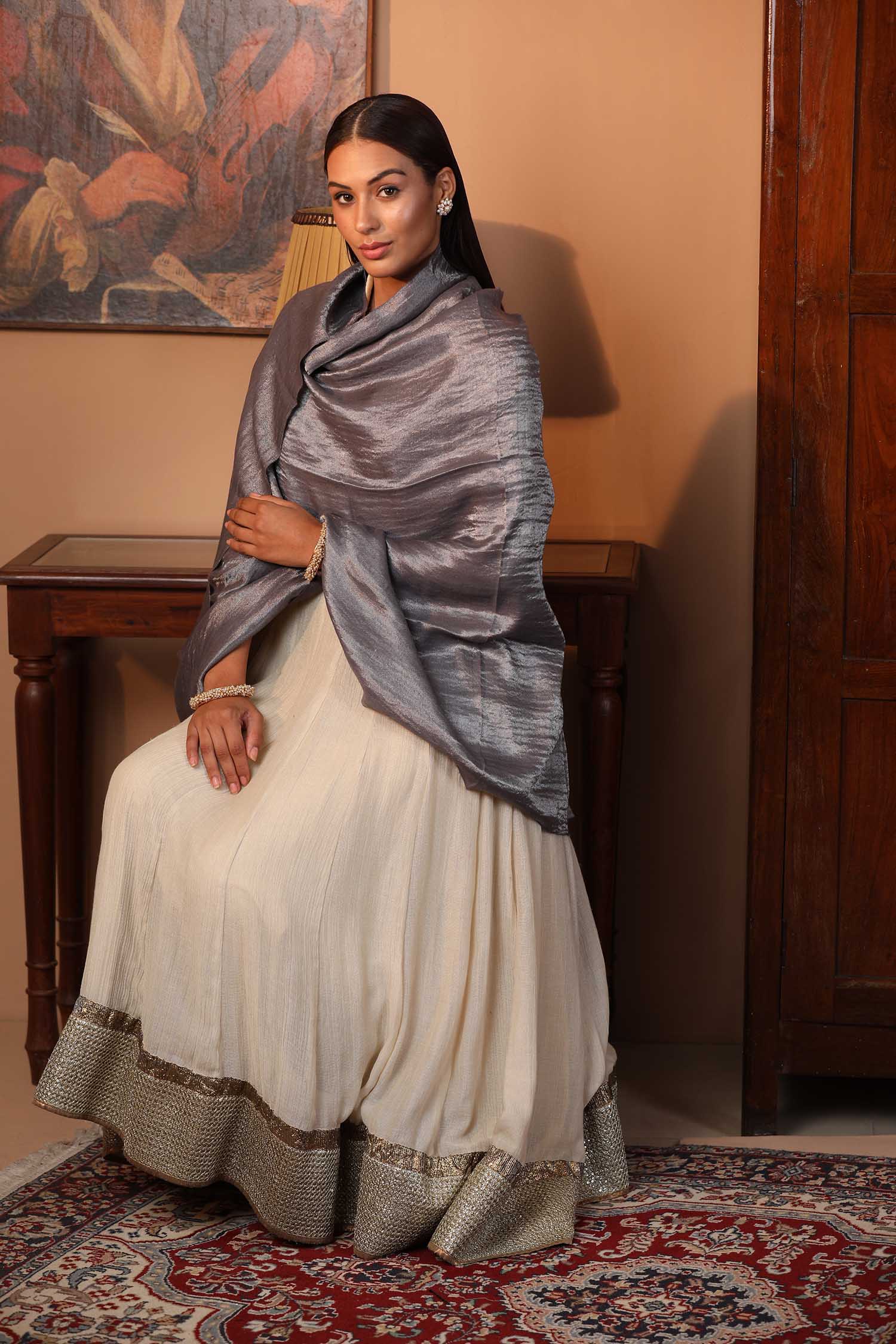 silver shawl for dress vimate Silver Shawl for Women, Glittering Metallic Shawl Scarf and Wraps  for Evening Patry Dresses (Silver) at Amazon Women's Clothing store