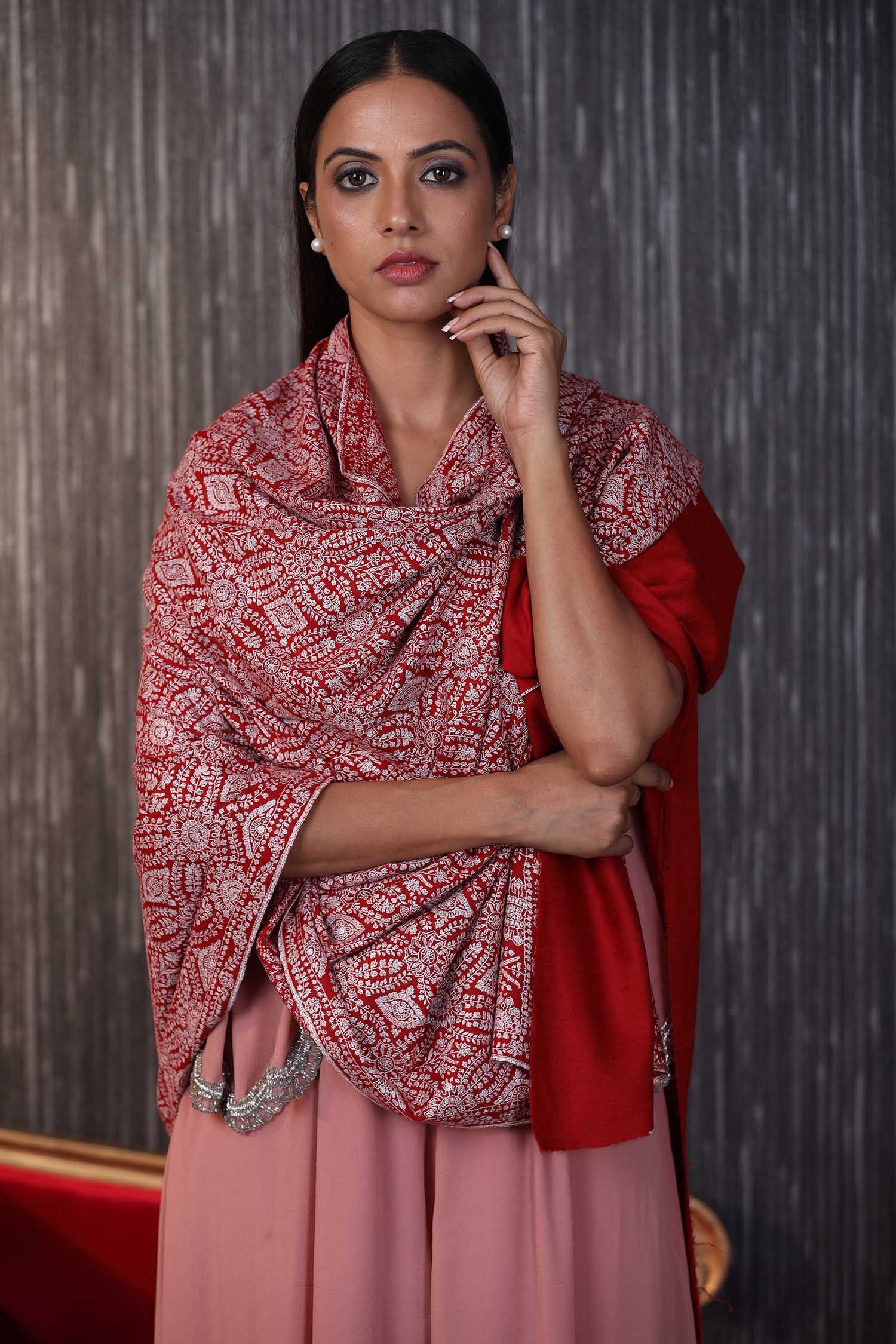 Elegant Stunning Pure Wool Jamawar Pashminas Traditional Wrap orders