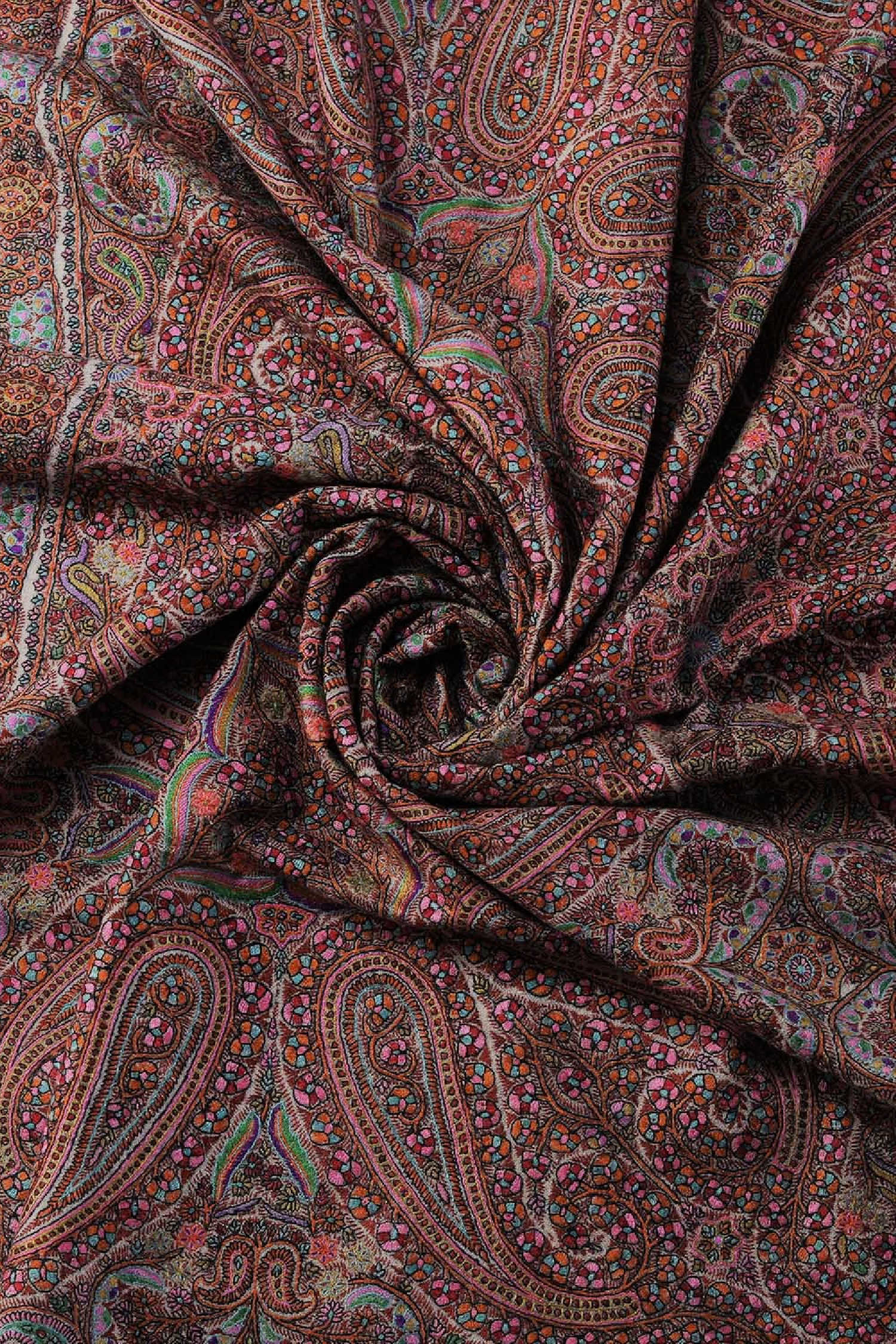 ⭐︎dosa ドーサ william pashmina shawl Motley Do-rukha Embroidered Pashmina Shawl | Embroidered Reversible