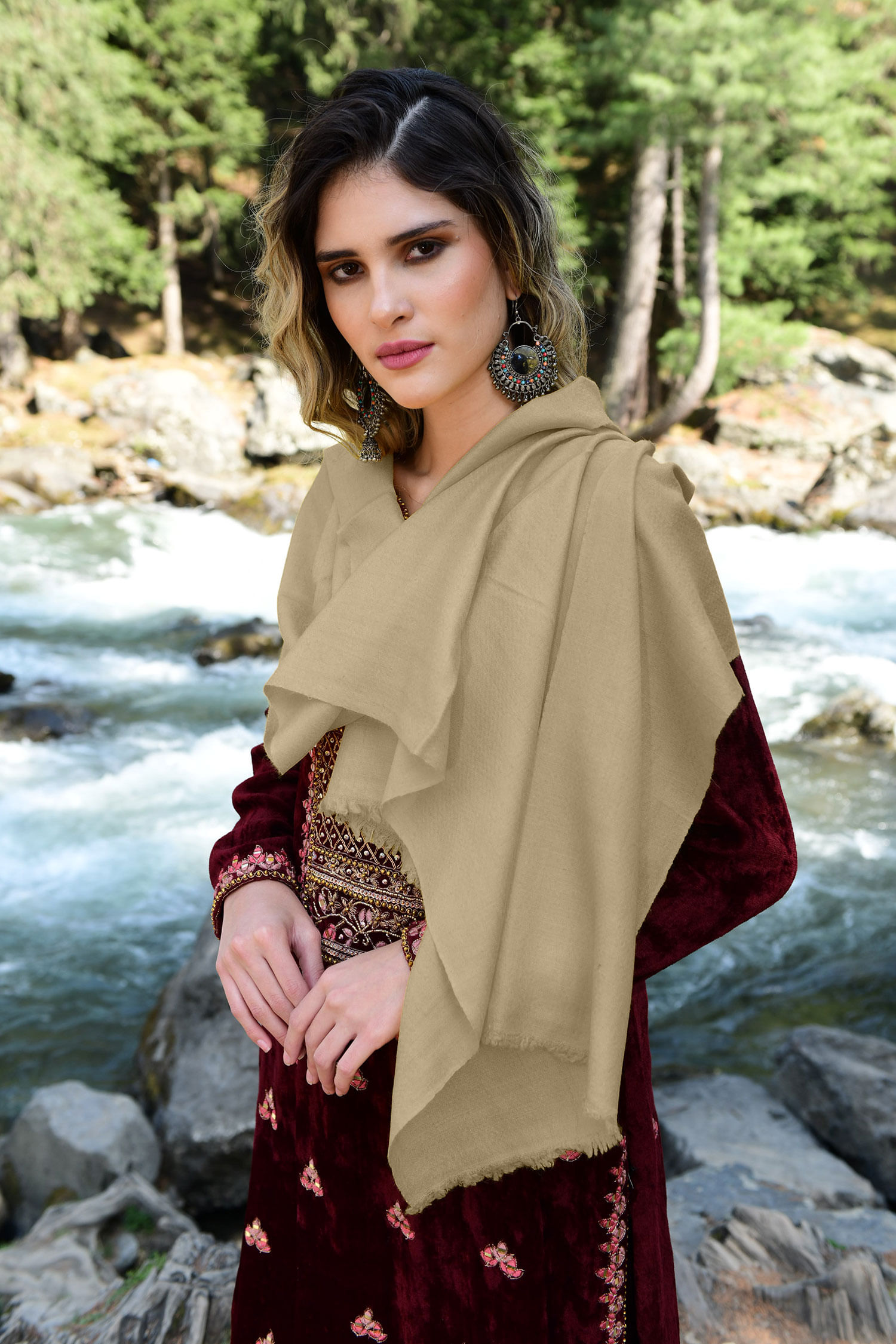 Mocha Cashmere Scarf Pure Pashmina