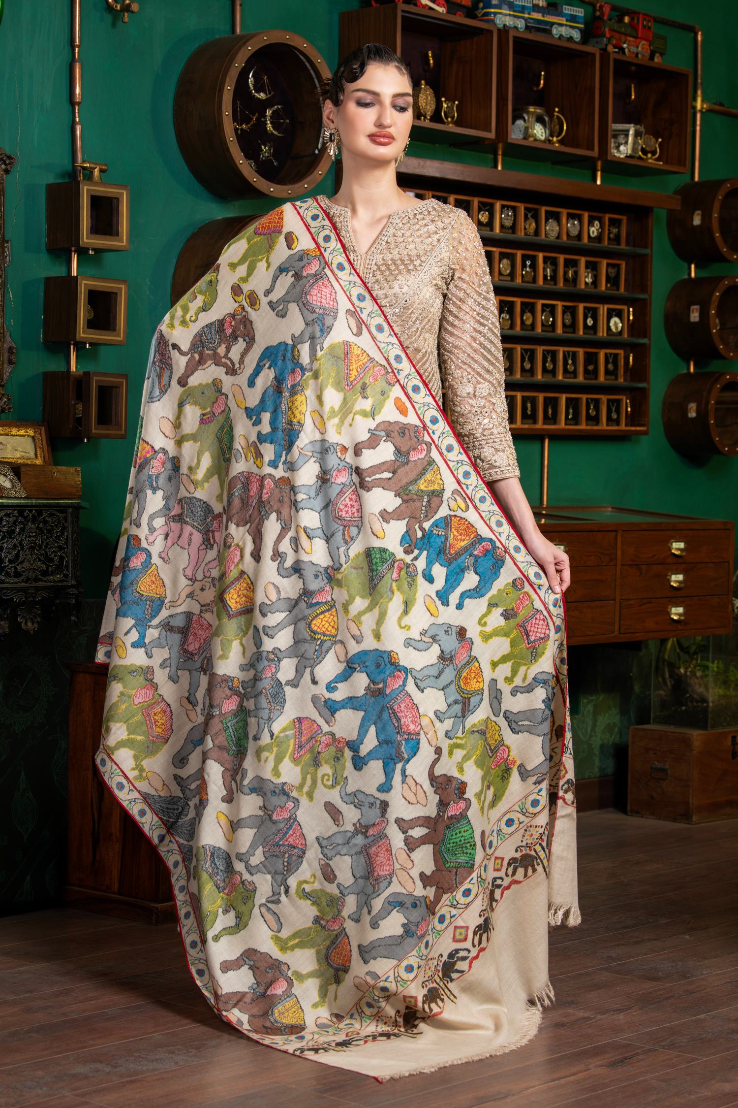 GI Certified Solid Color Pashmina/cashmere Scarf/wrap, Hand