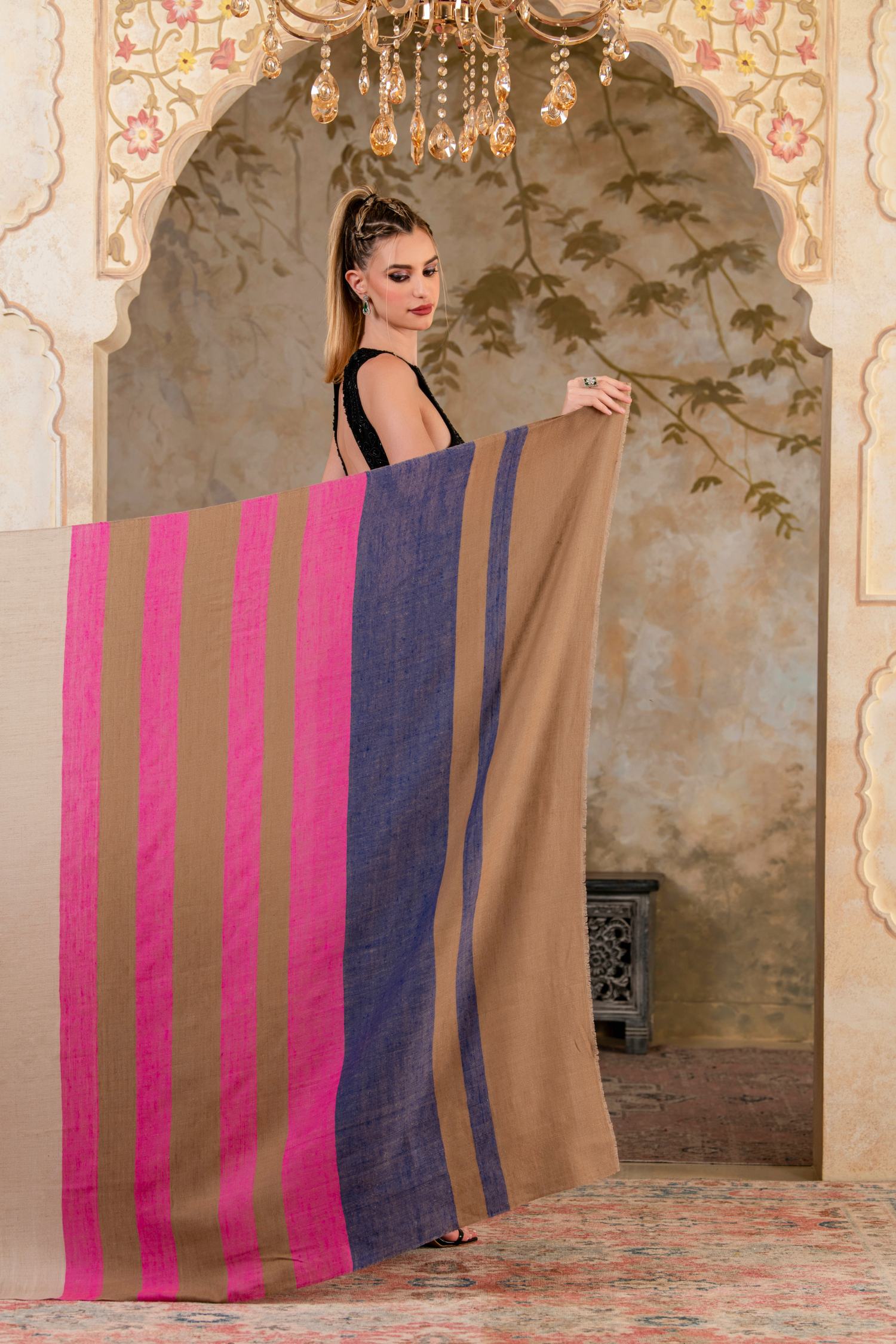 Toosh Pashmina Shawl | Patterned Pashmina Shawl