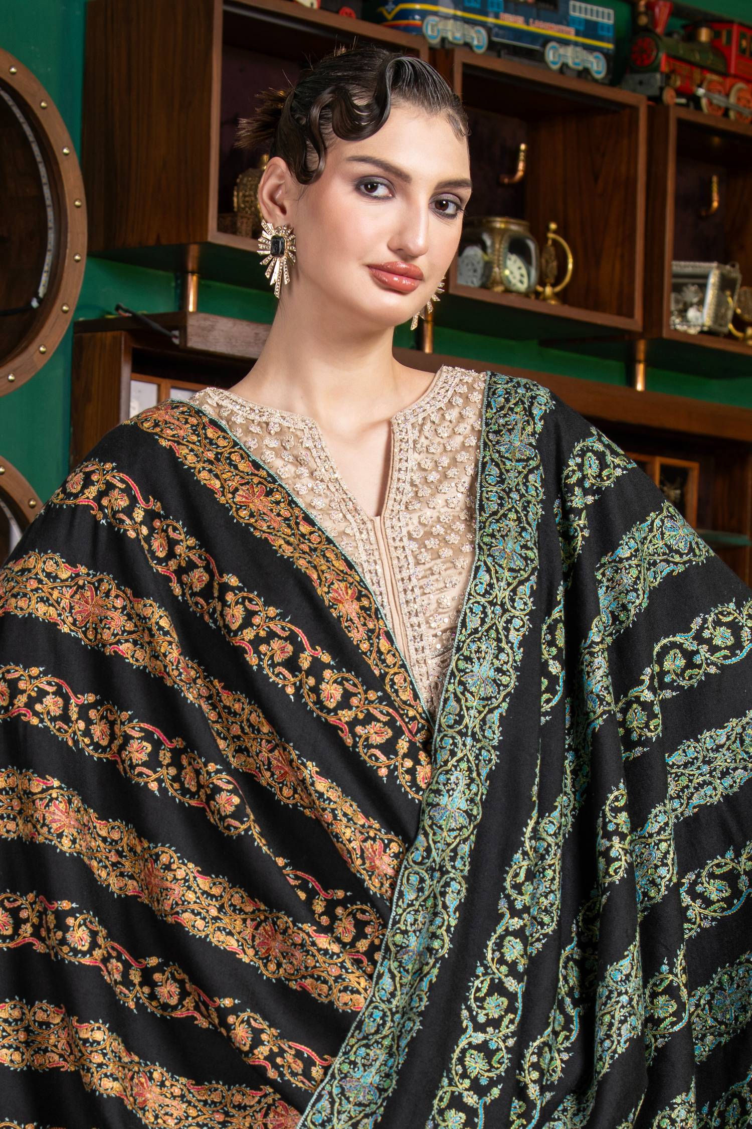 Christmas Pashmina Scarves, Checked Pashmina Stole, New Year