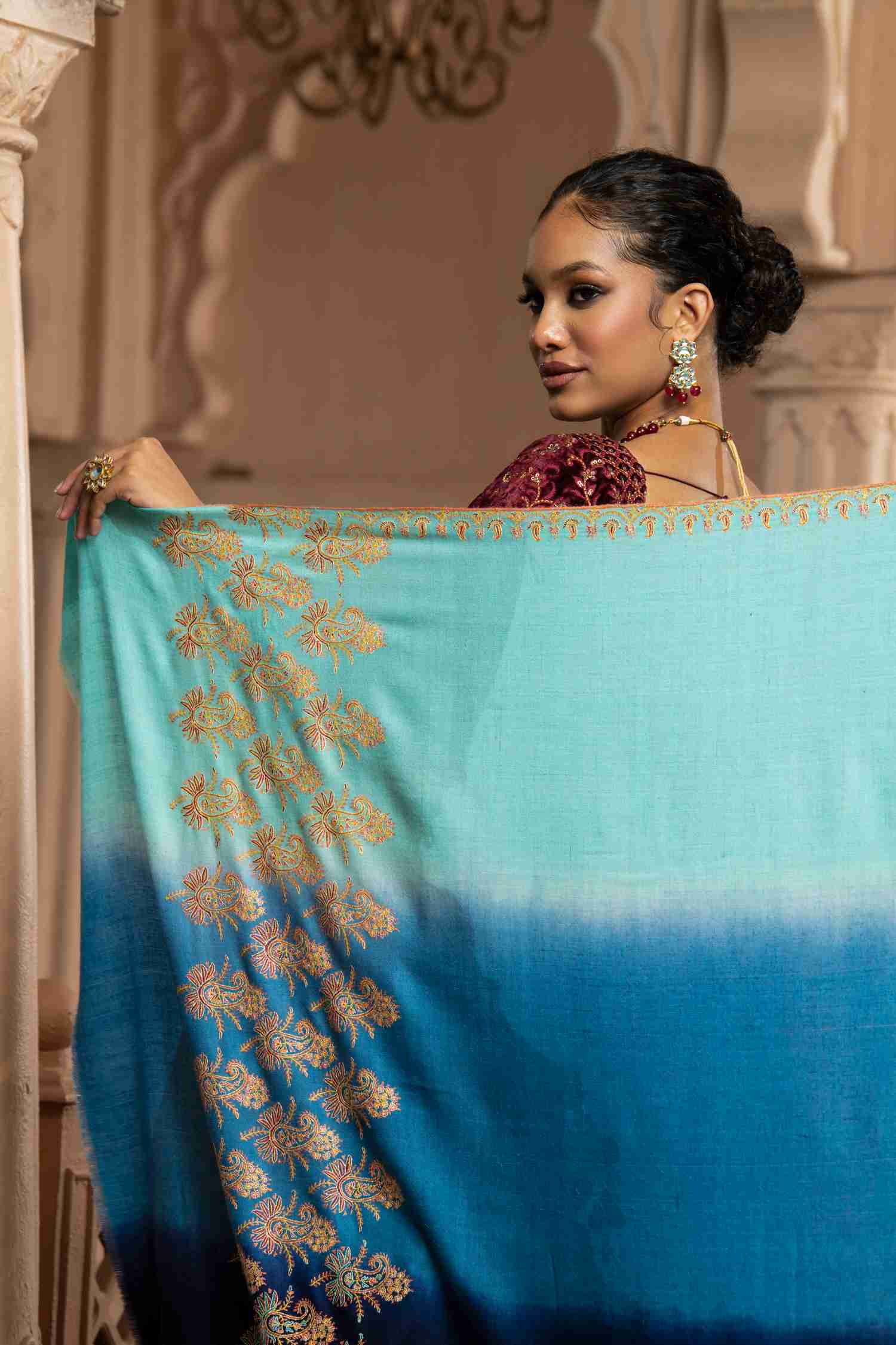 Chantelle Tri Color Pashmina Shawl