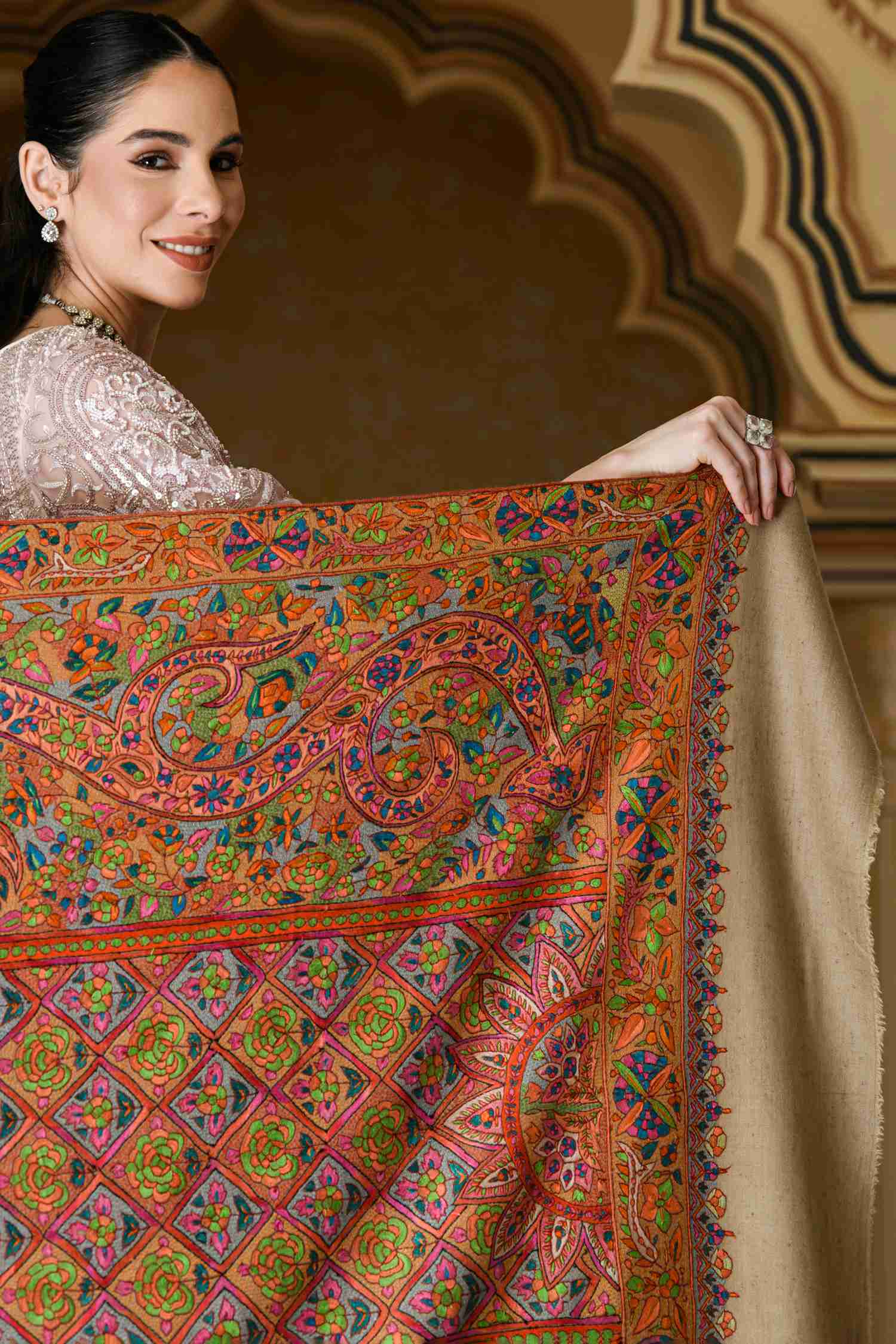 ⭐︎dosa ドーサ william pashmina shawl Jamawar Pashmina Shawl | Classic Pashmina Shawl